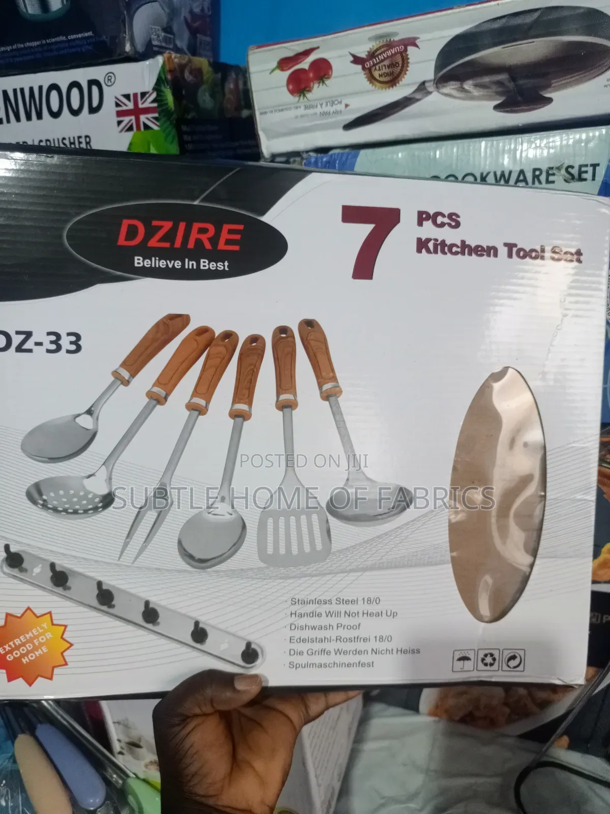 Dzire 7pcs Stainless Cooking Spoon Set  Durable Heat-Resistant Gift