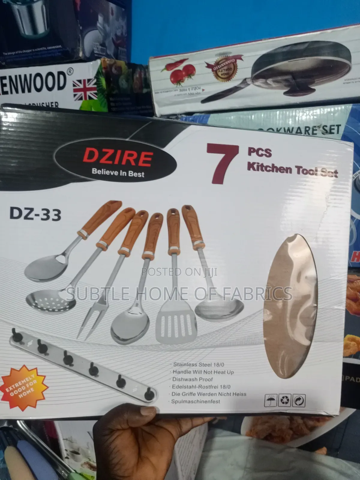 Dzire 7pcs Stainless Cooking Spoon Set  Durable Heat-Resistant Gift