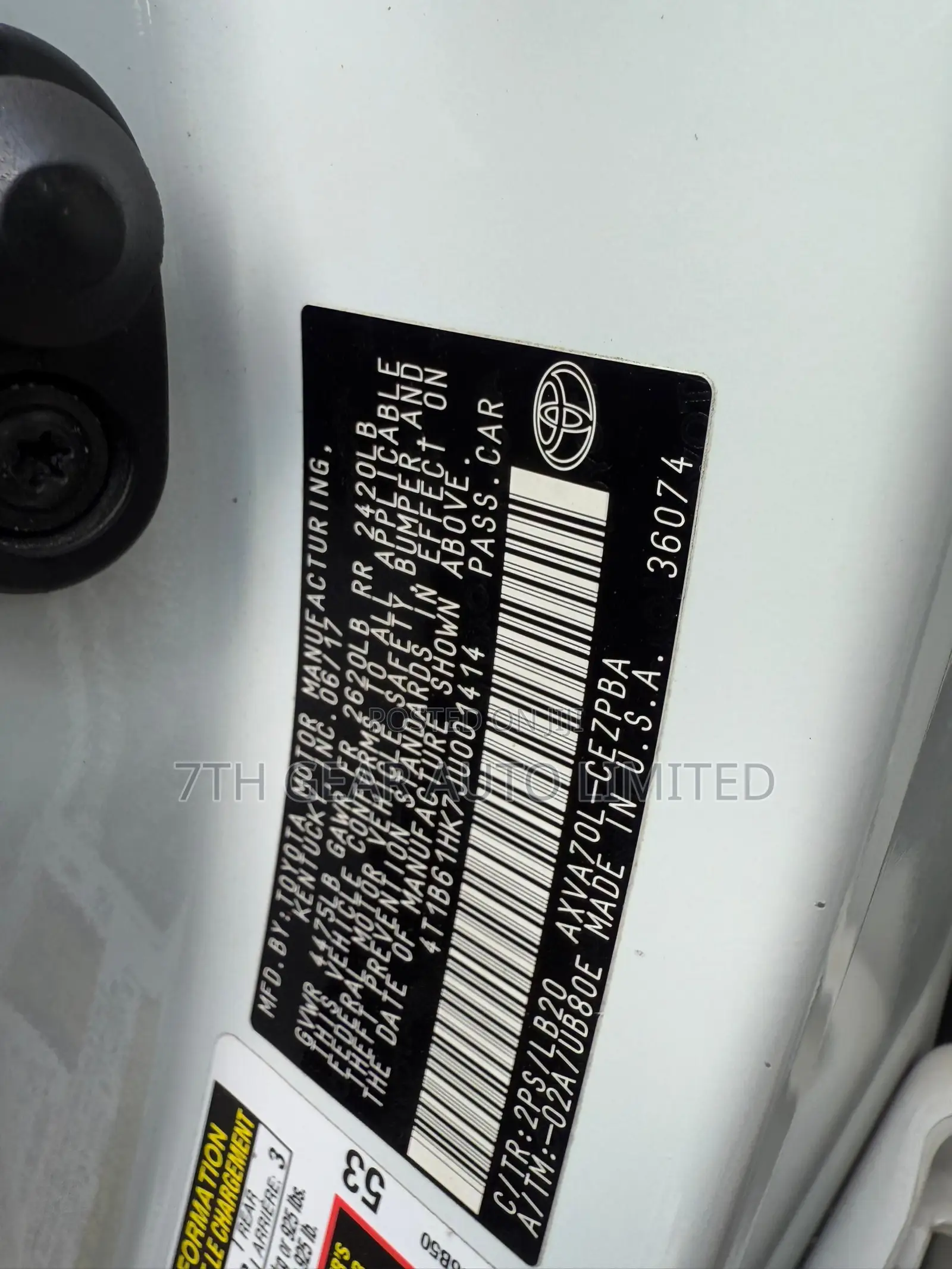 Toyota Camry XSE FWD (2.5L 4cyl 8AM) 2018 White