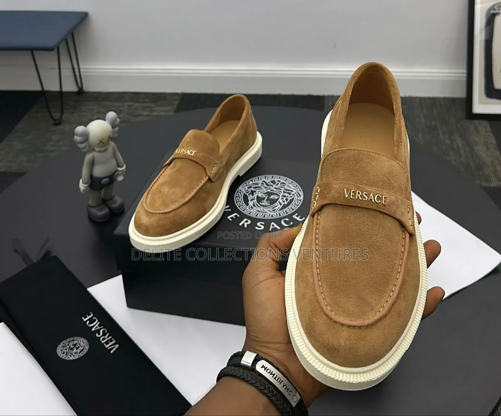 *New Versace Giuliano Suede Loafers; Now Available in Two Colors