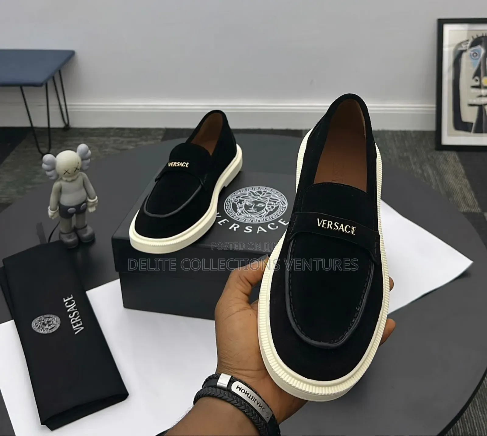 *New Versace Giuliano Suede Loafers; Now Available in Two Colors