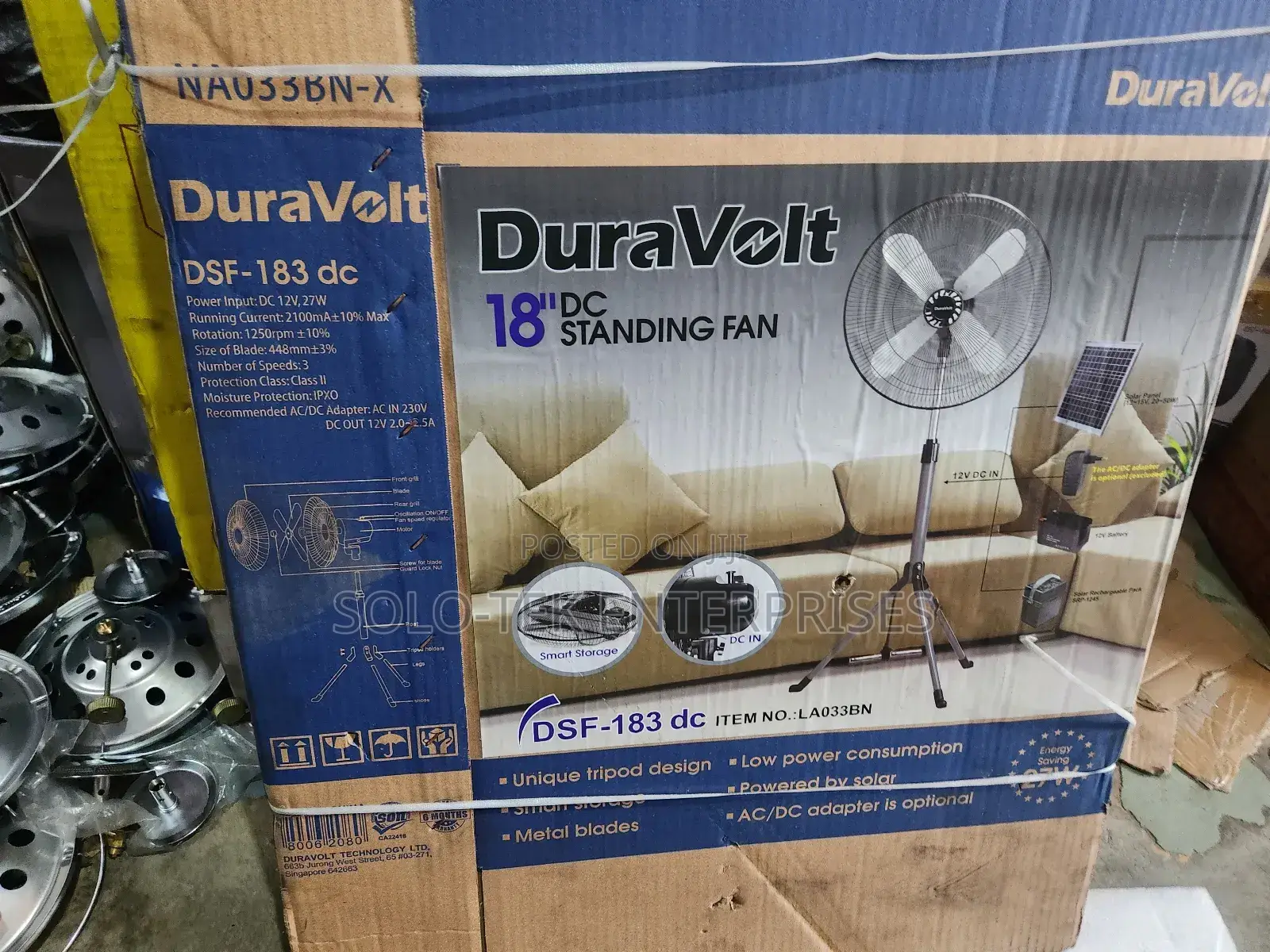 Duravolt Dc Standing Fan 27watts