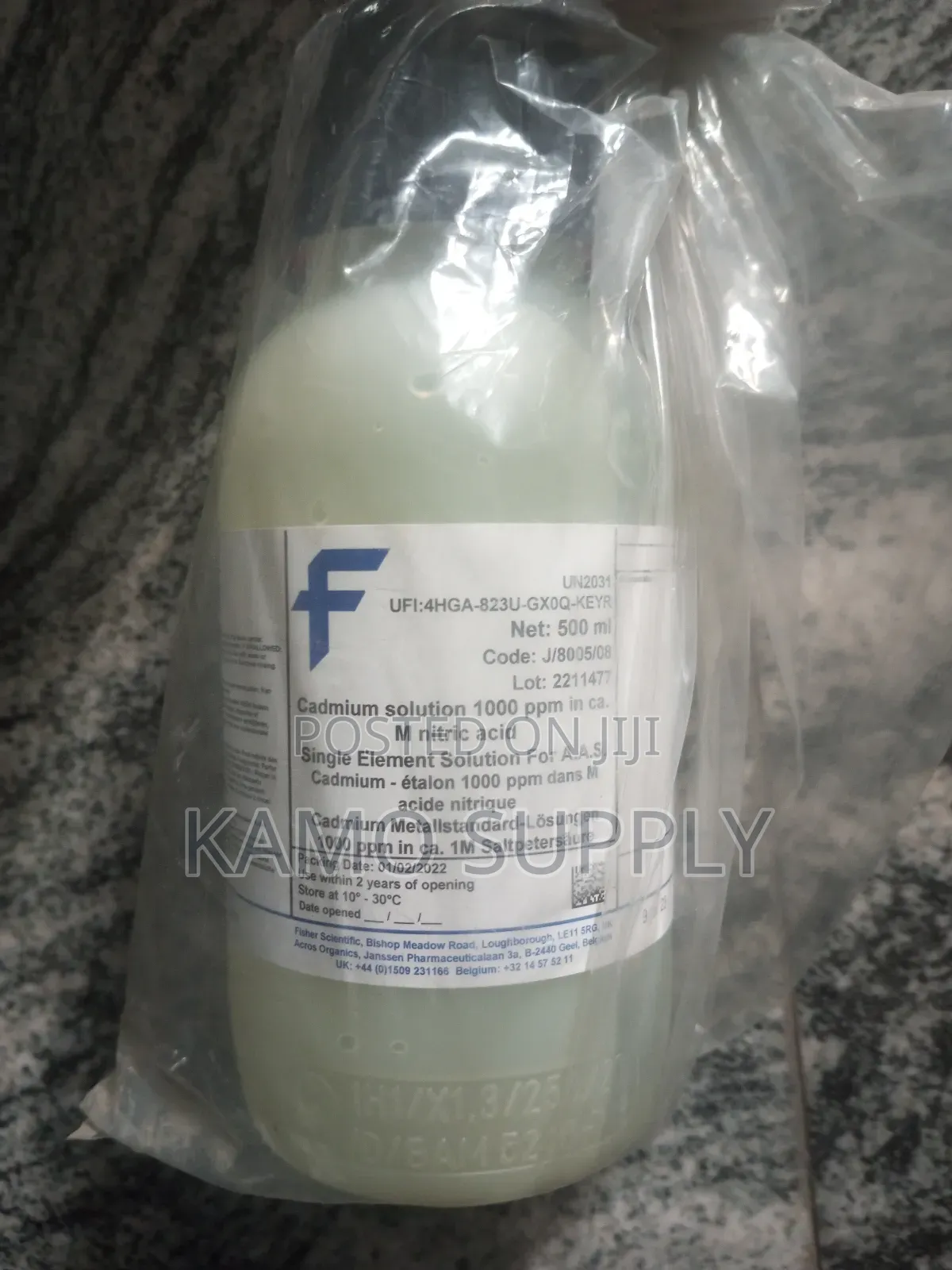 Aas Standard Solution 1000ppm for A.A.S Calibration Fisher U.K