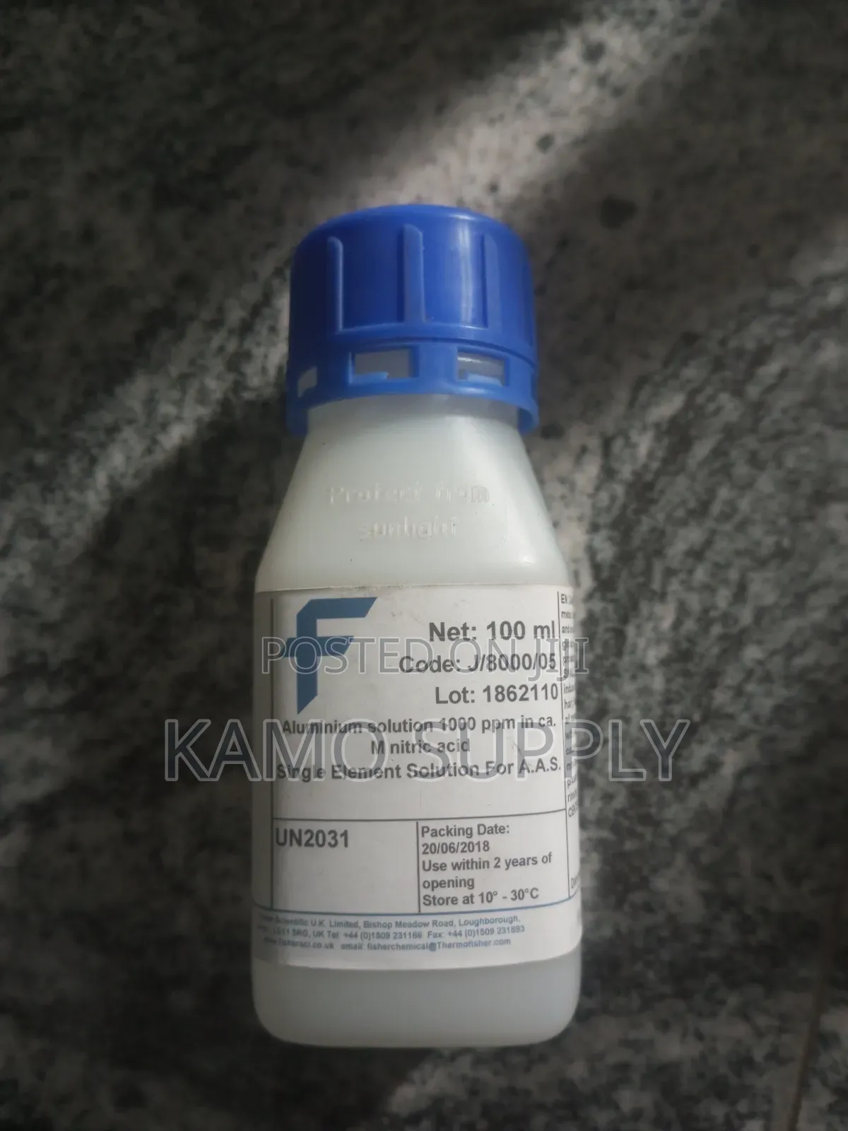 Aas Standard Solution 1000ppm for A.A.S Calibration Fisher U.K