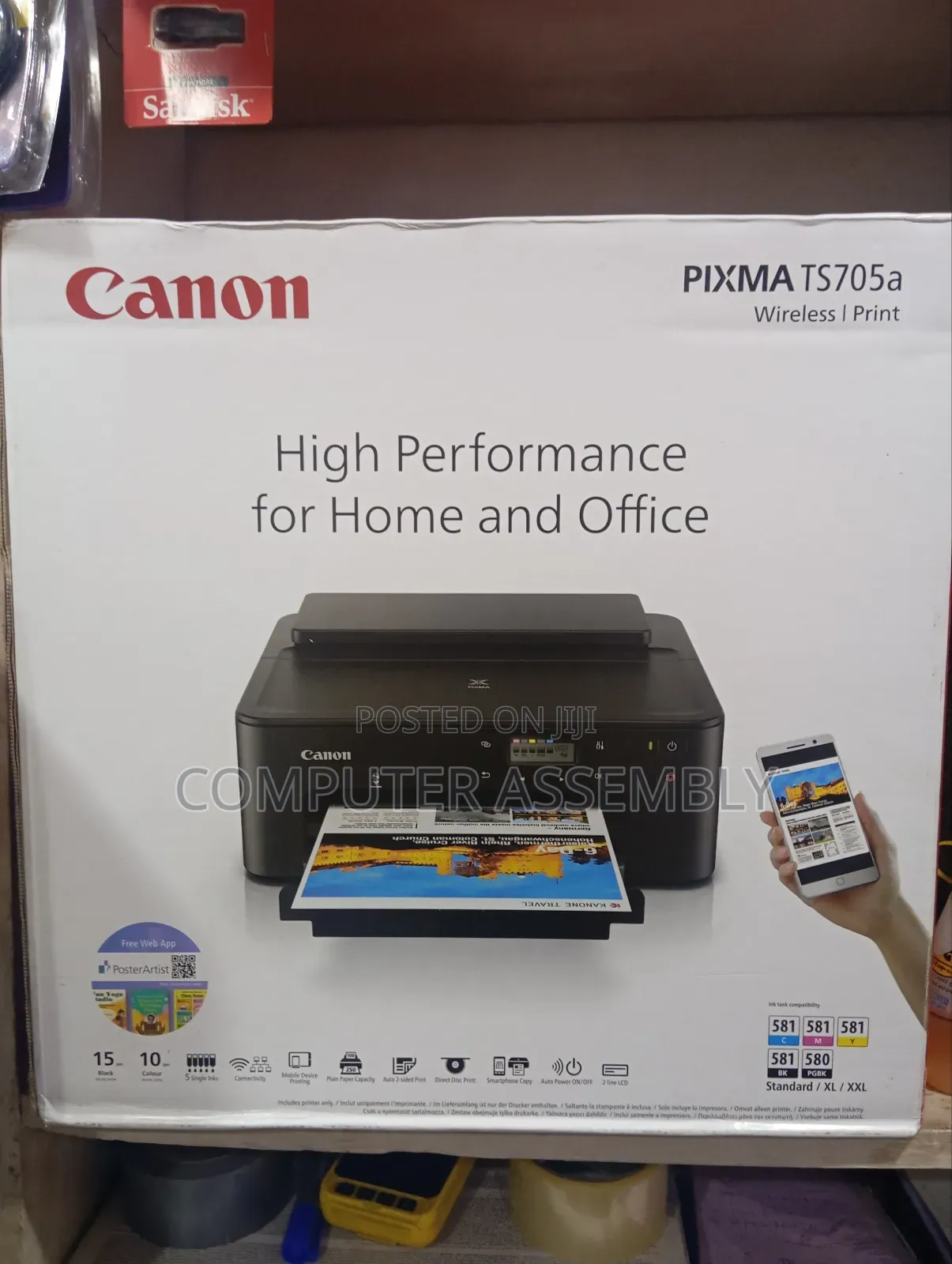 Canon Pixma Ts705a Photo,Cd, Id Card, A4 Printer