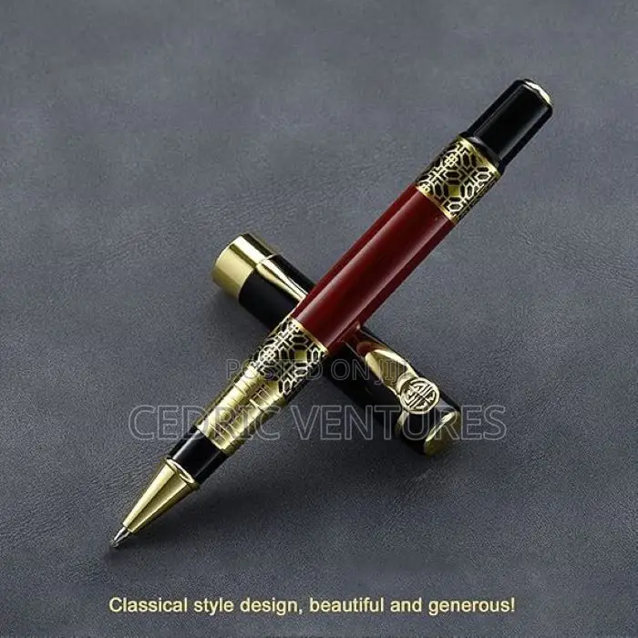 Executive Black Golden Carving Ballpoint Pen