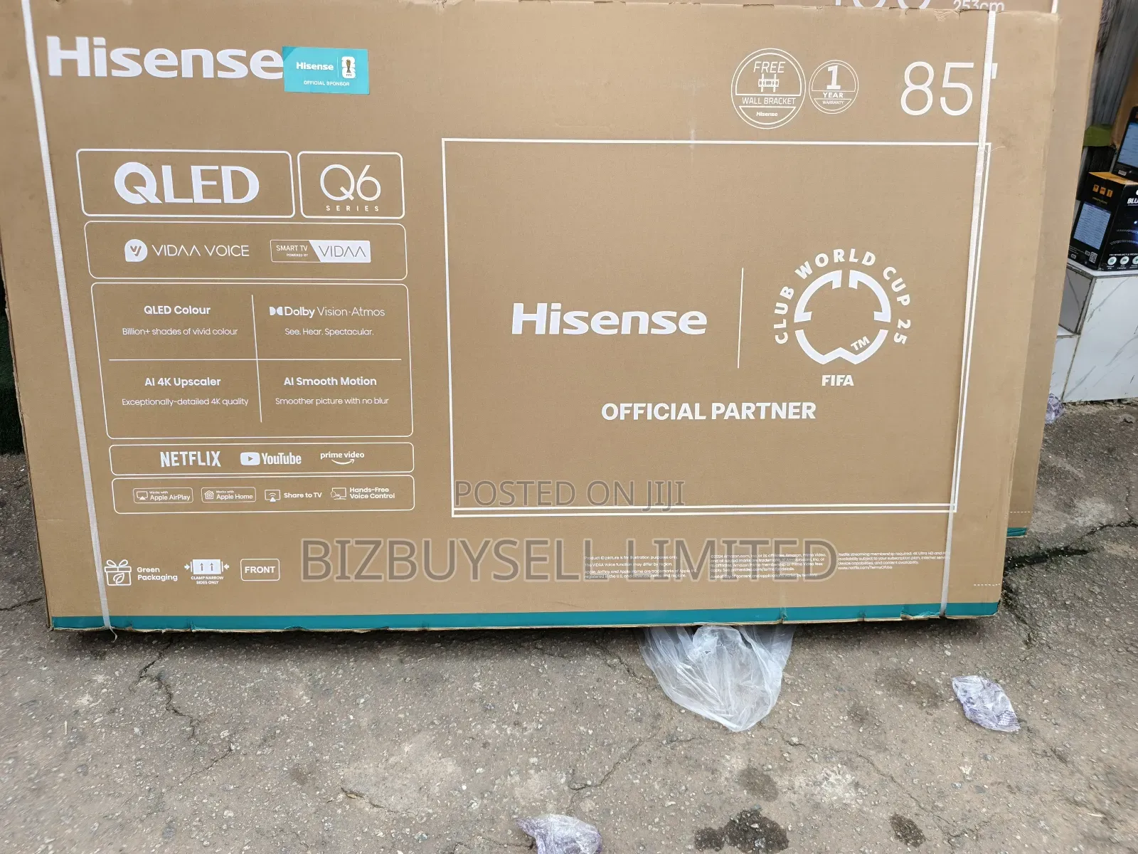 85" Inches Hisence Qled Tv, Q6 Series.