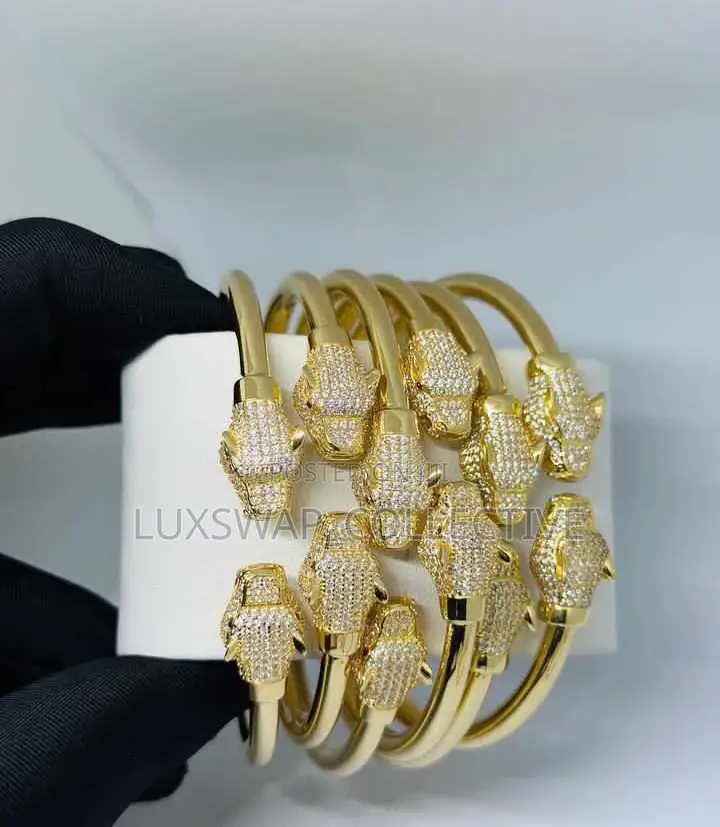Gold Lion Head Bangles