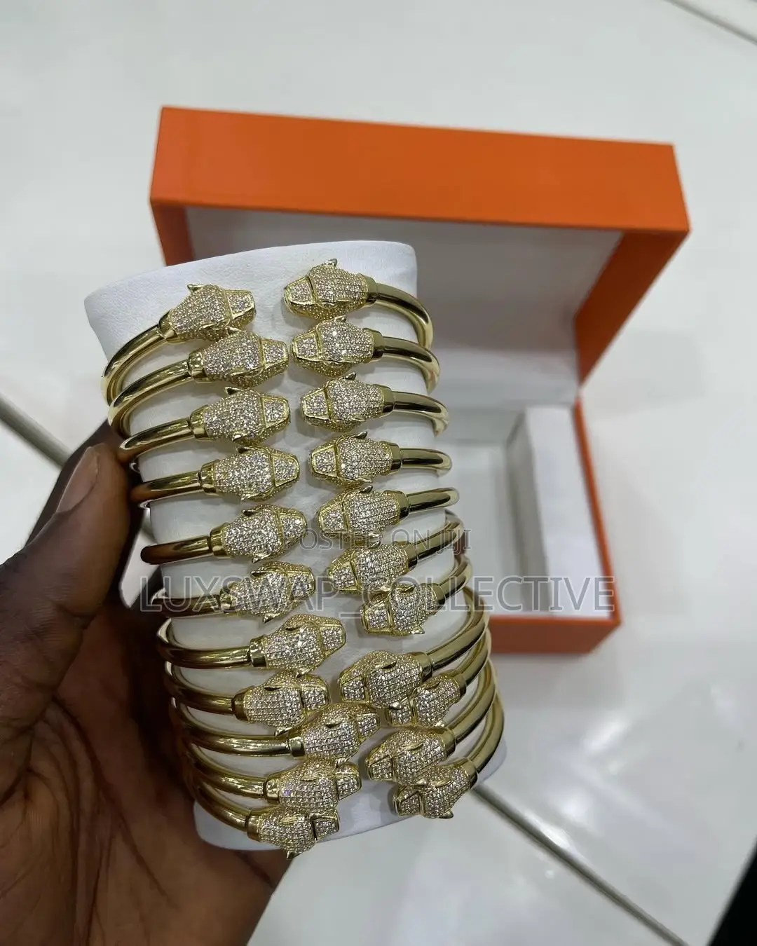 Gold Lion Head Bangles