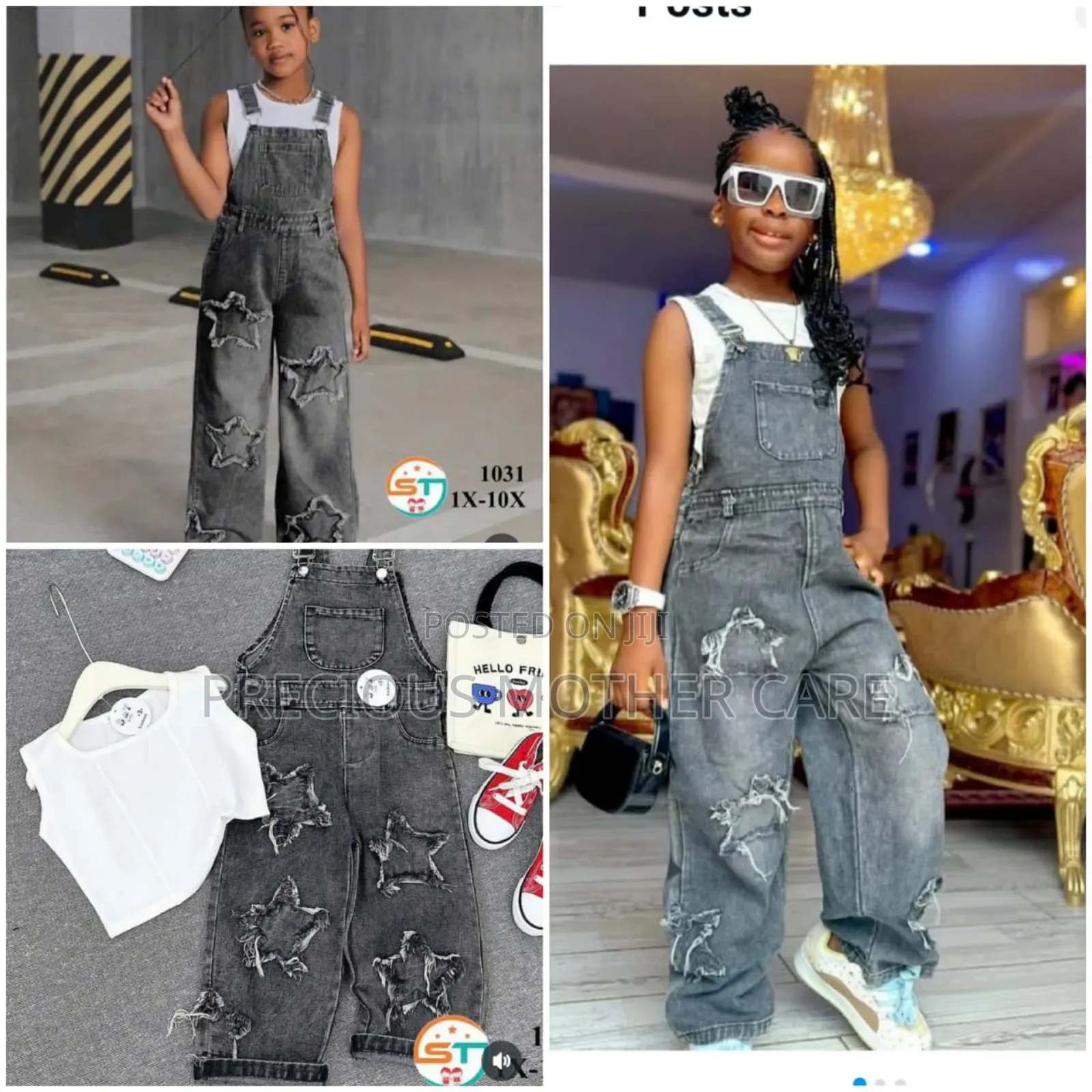 Children Teenagers Loxirious Romper Jean and Top