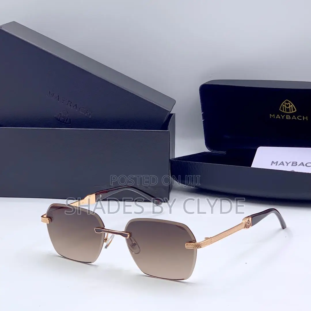 Luxury Maybach Sunglasses-Gold Frame, Brown Gradient-Unbeatable Price!