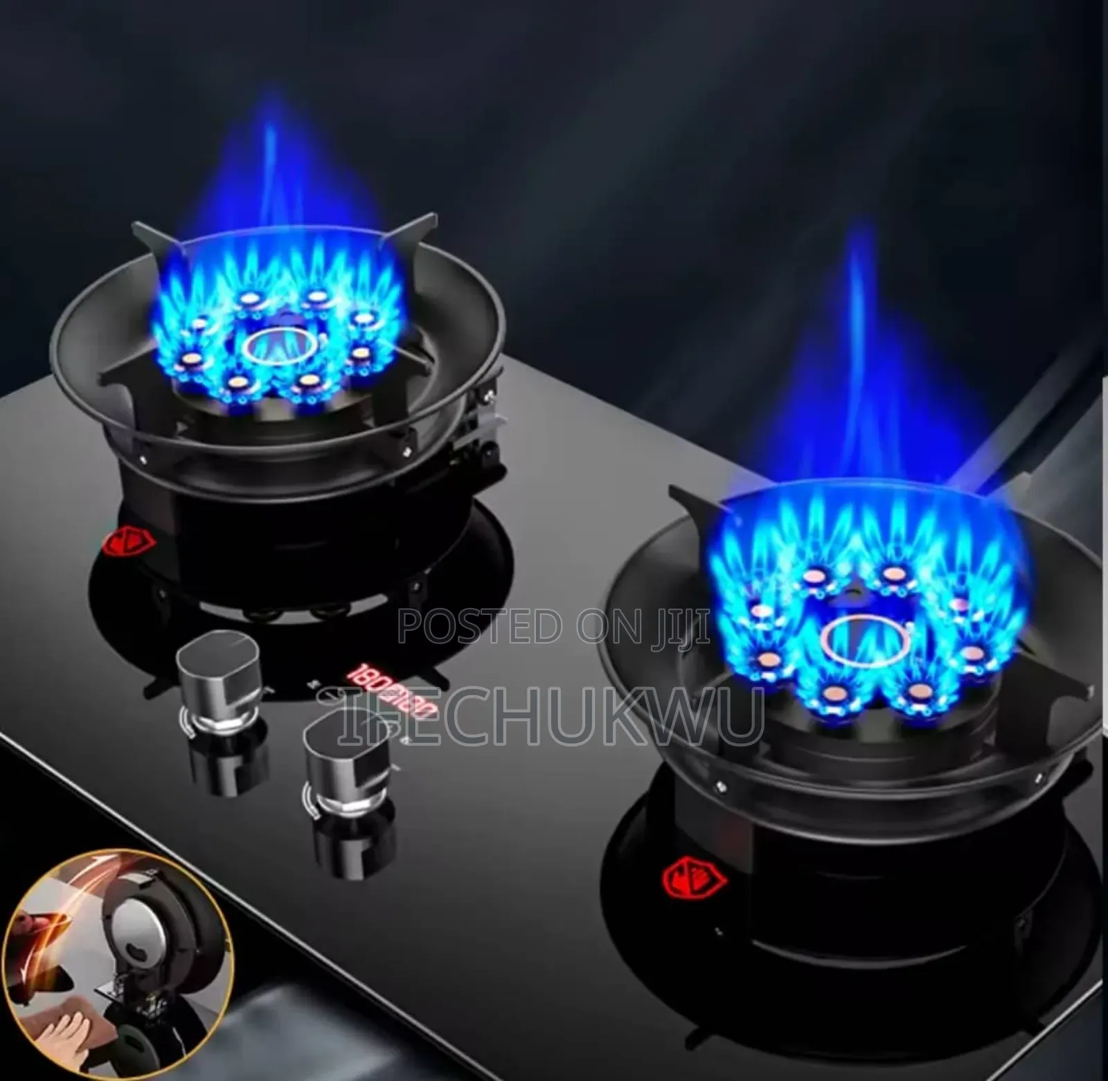 Original Sky-Oppein Made in Spanish Built-in Flips Up 2 Burners Gas