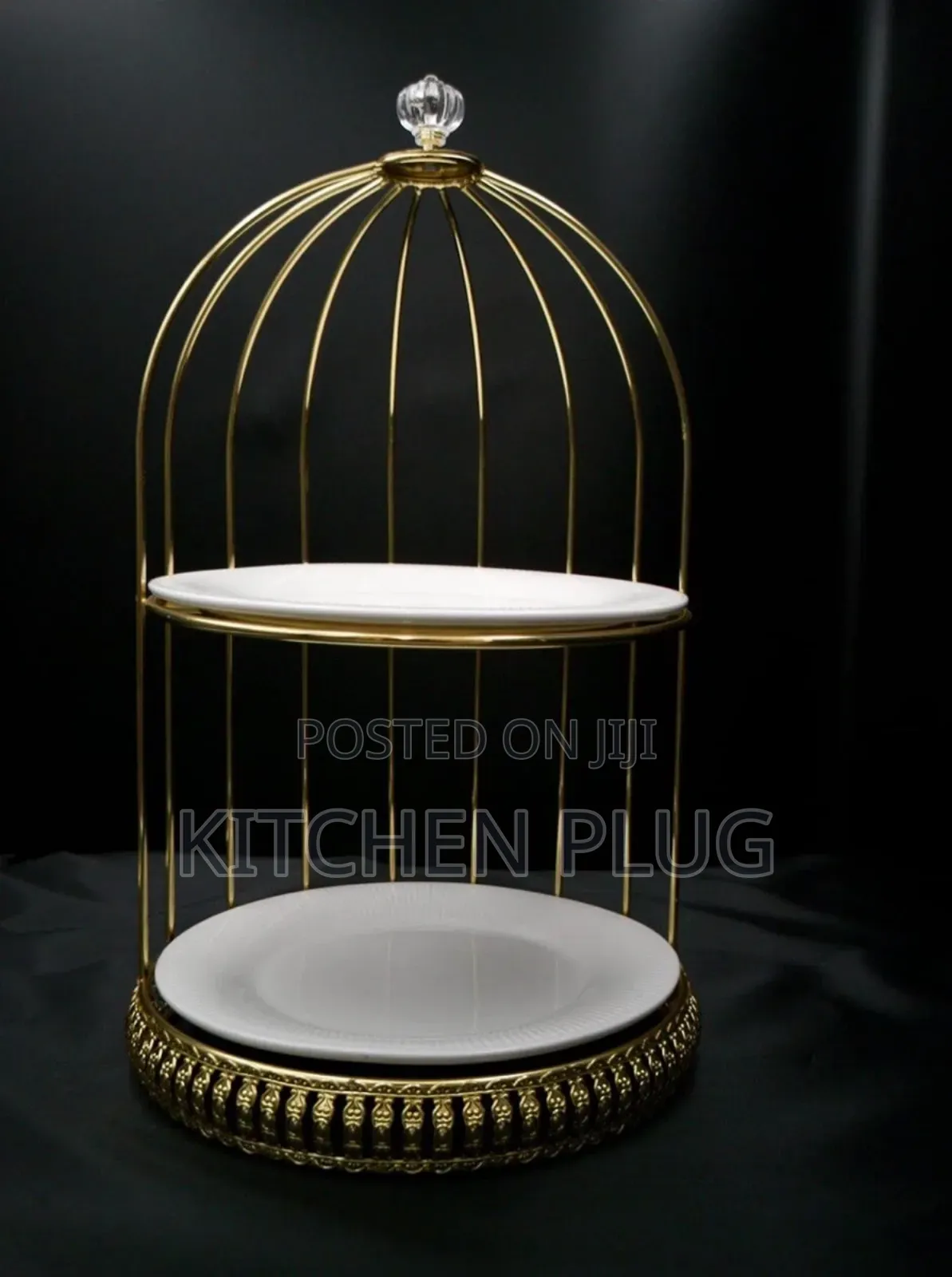 Two-Tiered Ceramic Display Stand