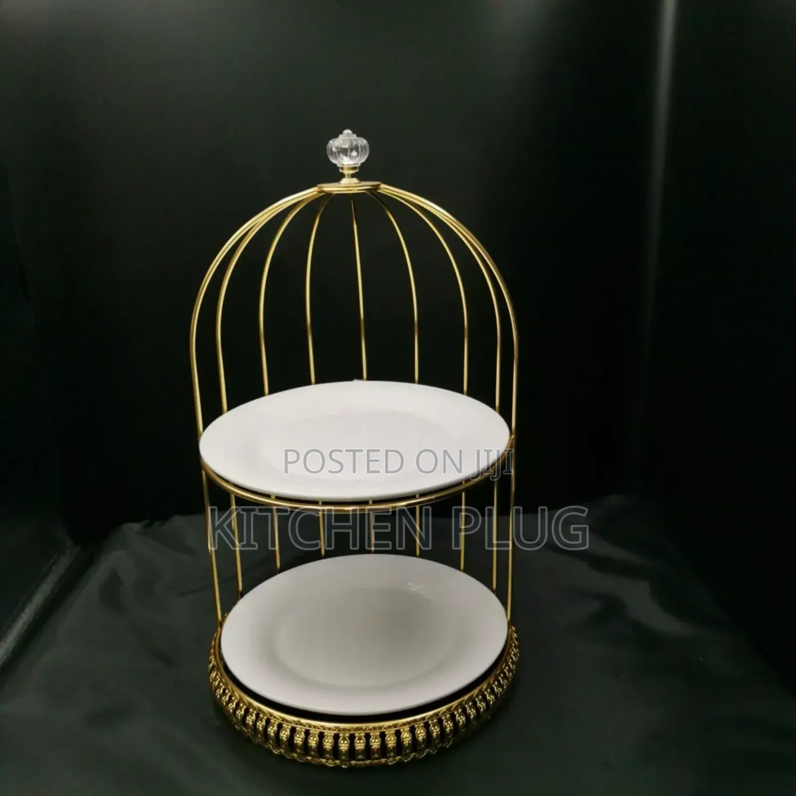 Two-Tiered Ceramic Display Stand