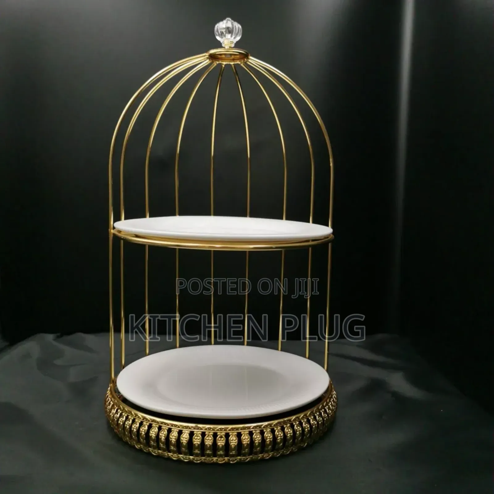 Two-Tiered Ceramic Display Stand