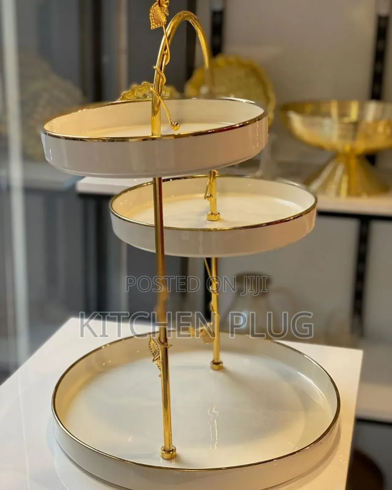 Three-Tier Ceramic Serving / Display Stand