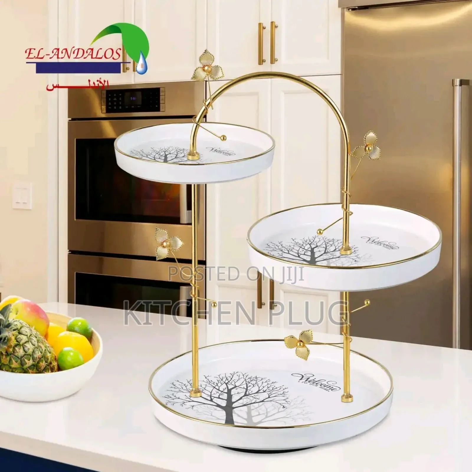 Three-Tier Ceramic Serving / Display Stand