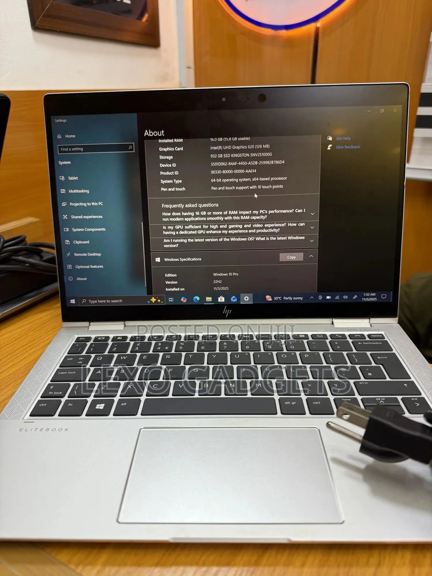 Laptop HP EliteBook X360 1030 G4 16GB Intel Core I5 SSD 1T