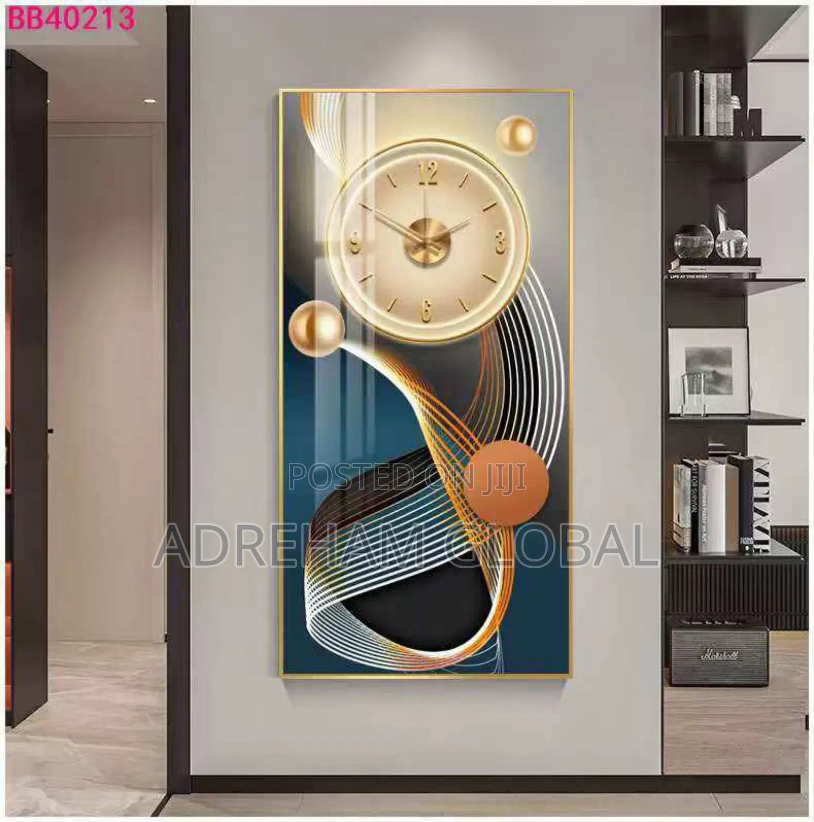 Framed Acrylic Wall Clock Big Size