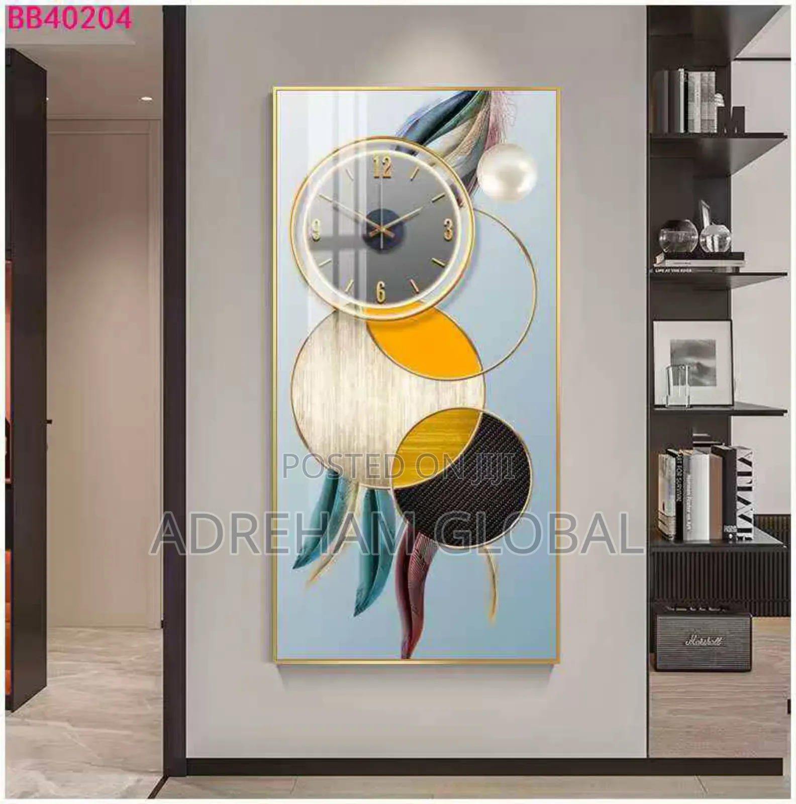 Framed Acrylic Wall Clock Big Size