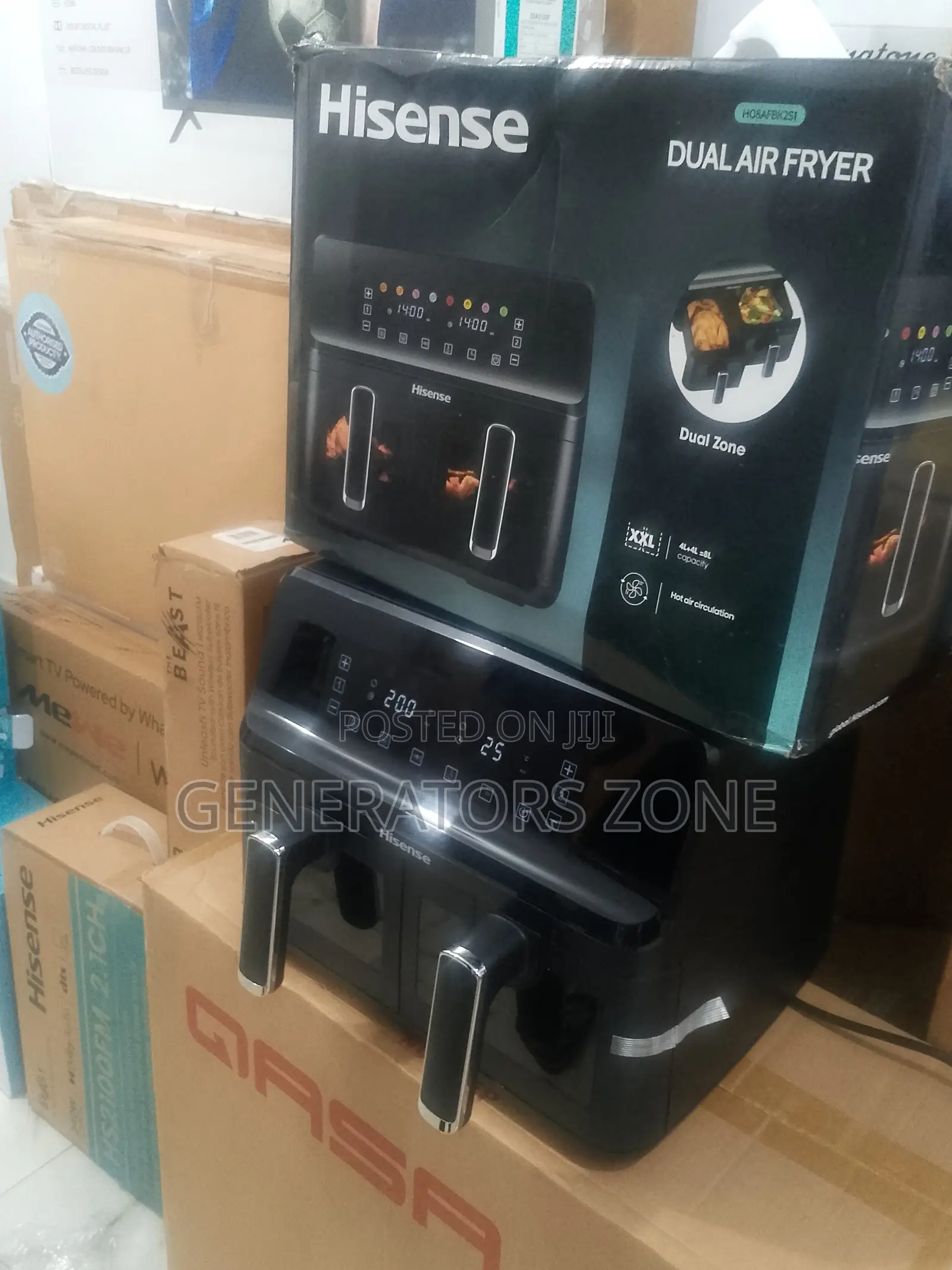 Model H08afbk2s1 Hisense 8l Double Basket Air Fryer