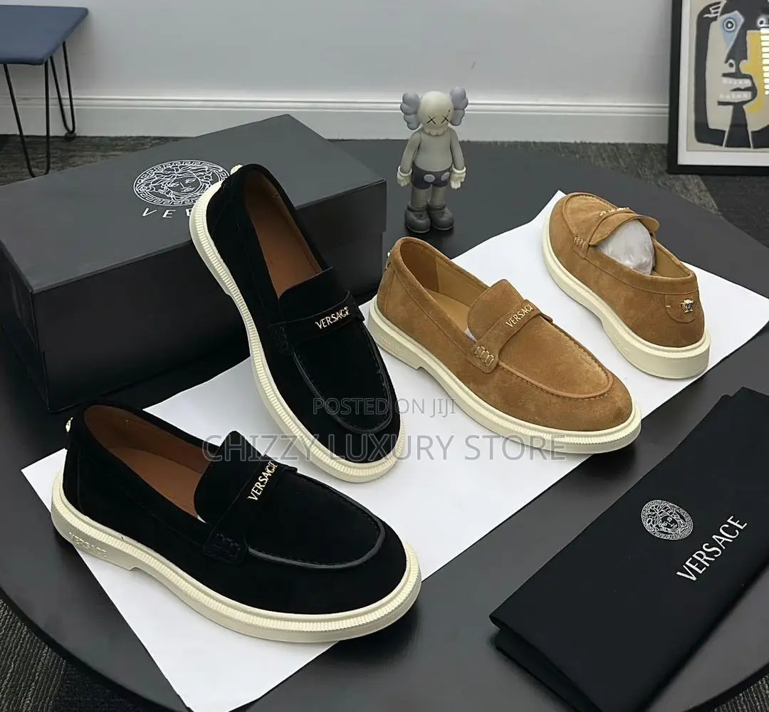 Versace Quality Luxury Men Suede Shoe