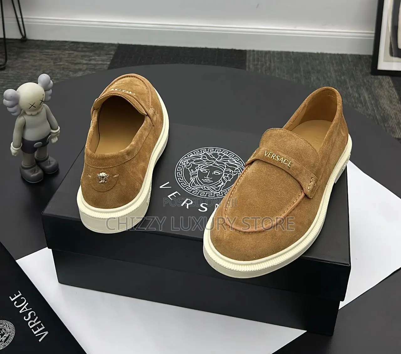 Versace Quality Luxury Men Suede Shoe