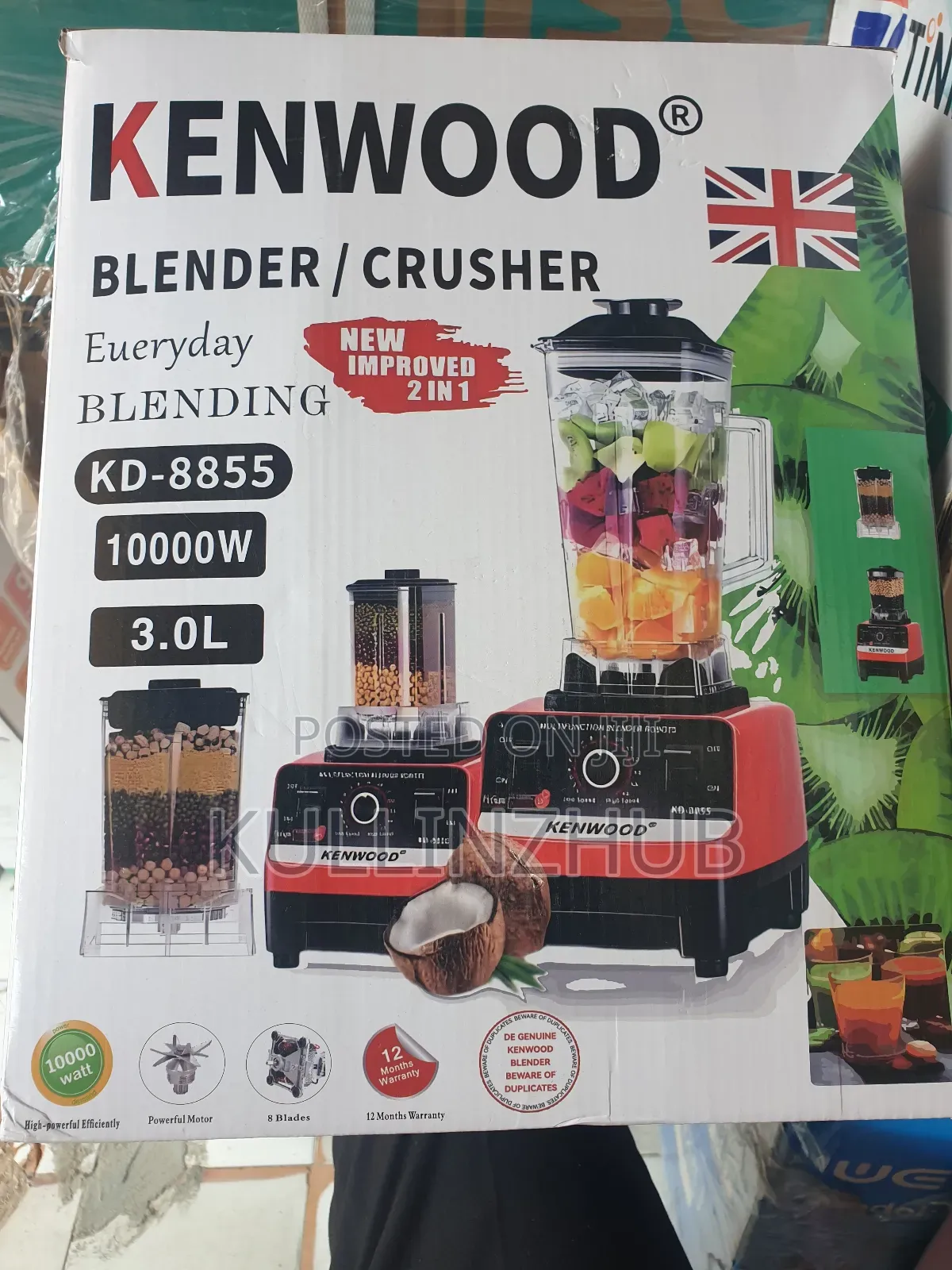 Kenwood 3l Multi Blender/Crusher Wet & Dry -1000w