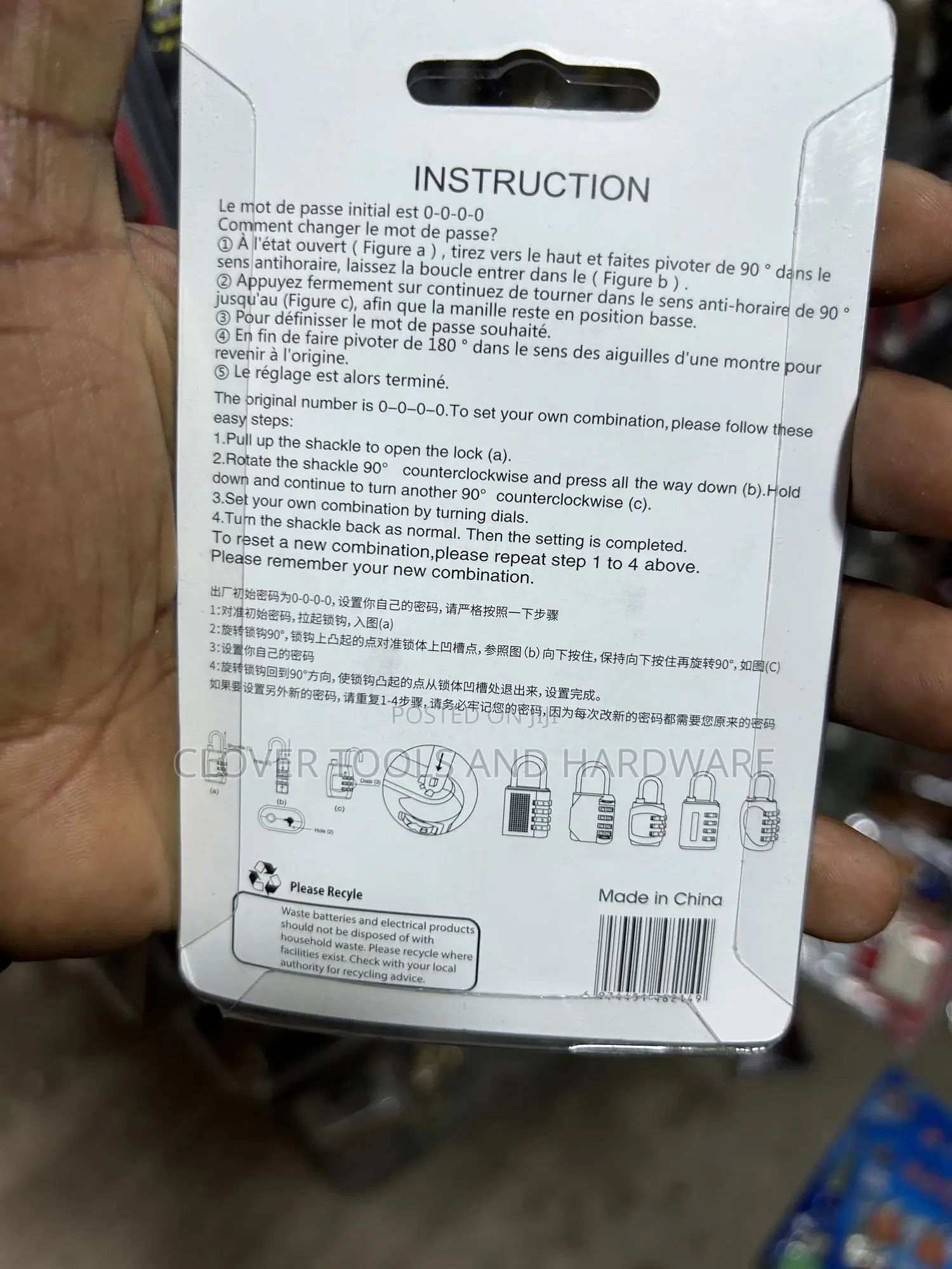 Resettable Combination Padlock (Rw-03 Model)