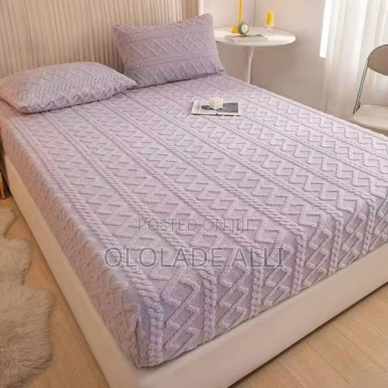 Velvet Fitted Sheet for Twin Double Size Bed