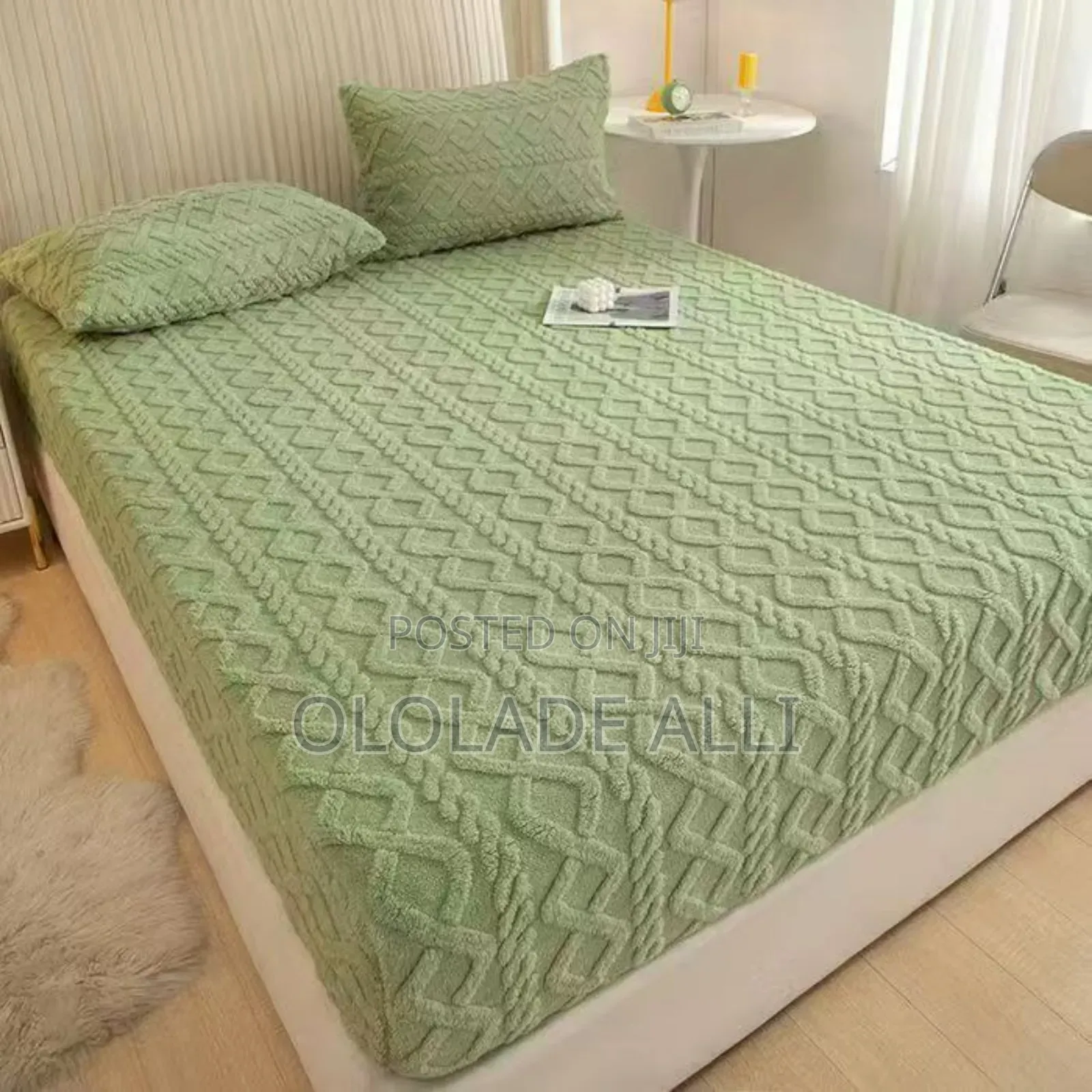 Velvet Fitted Sheet for Twin Double Size Bed