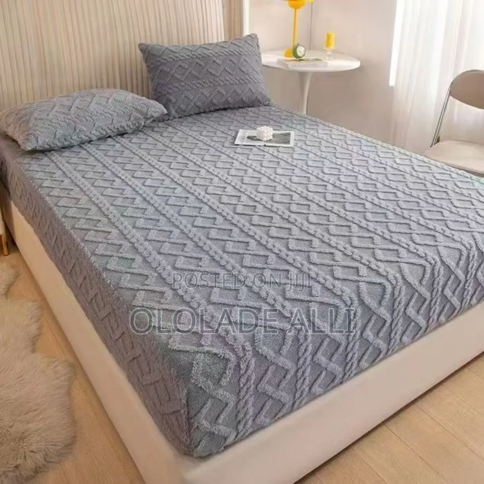 Velvet Fitted Sheet for Twin Double Size Bed