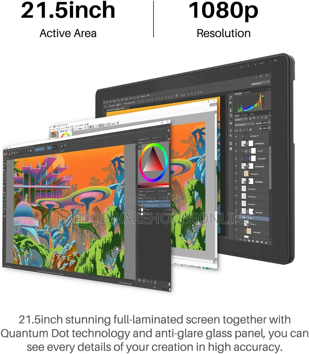 Huion Kamvas 22 (Gs2201) Drawing Tablet Monitor