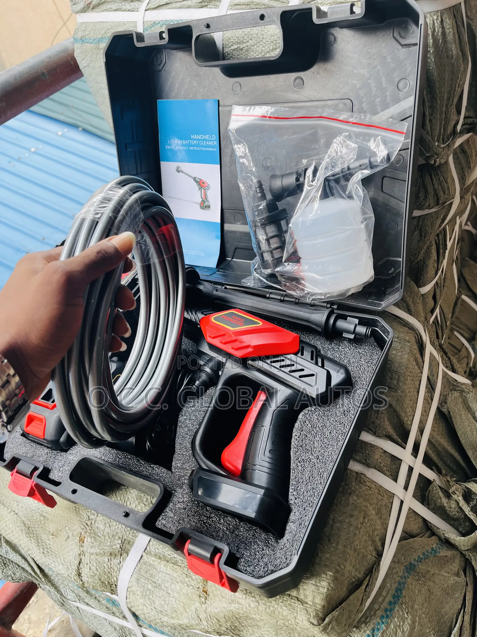 Pressure Car Wash Machine With Two Batteries 24v Battery