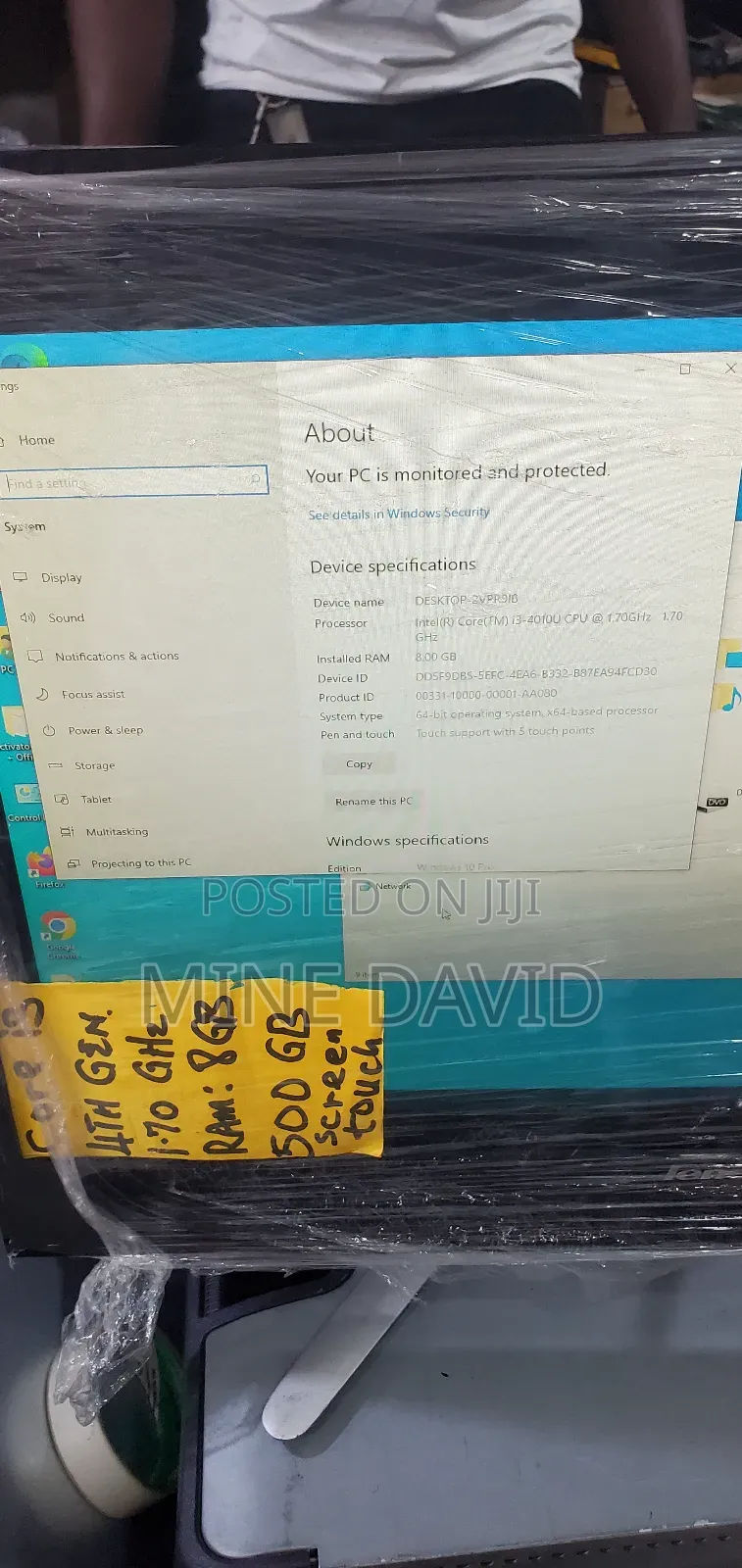 Desktop Computer Lenovo Ideacentre 720 8GB Intel Core I3 HDD 500GB