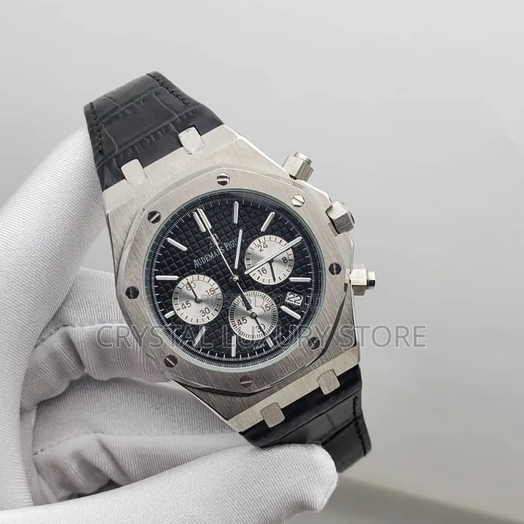 Audemars Piguet Quality Luxury Men Genuine Leather Wristwatch