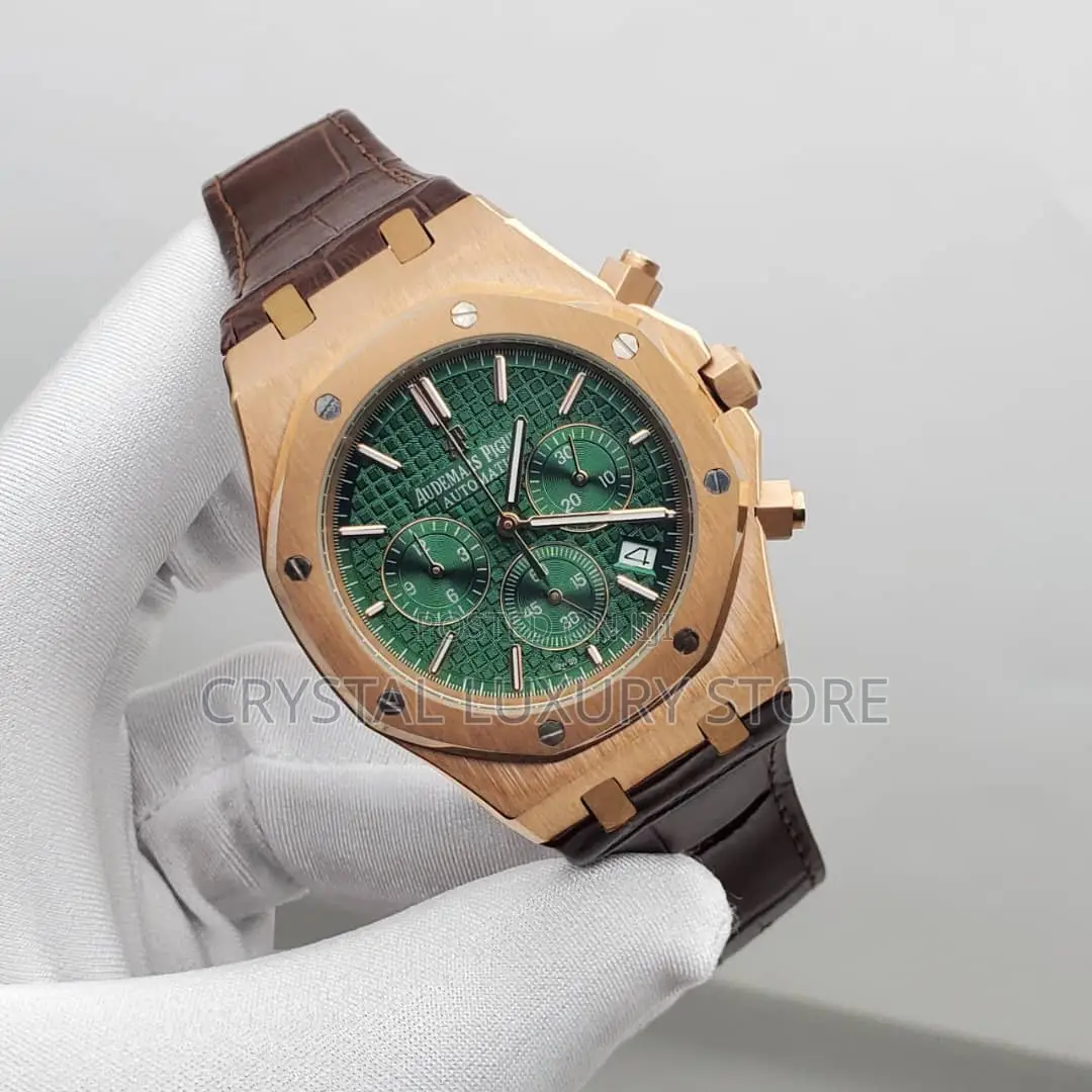 Audemars Piguet Quality Luxury Men Genuine Leather Wristwatch