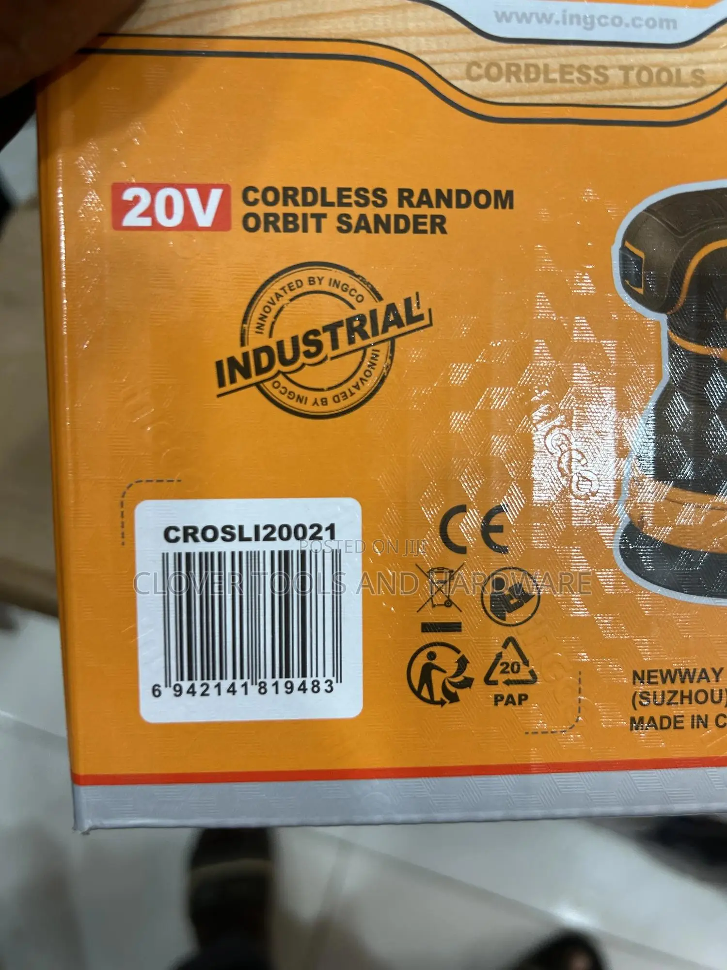 Ingco 20v Cordless Random Orbit Sander, a Tool Crosli20021