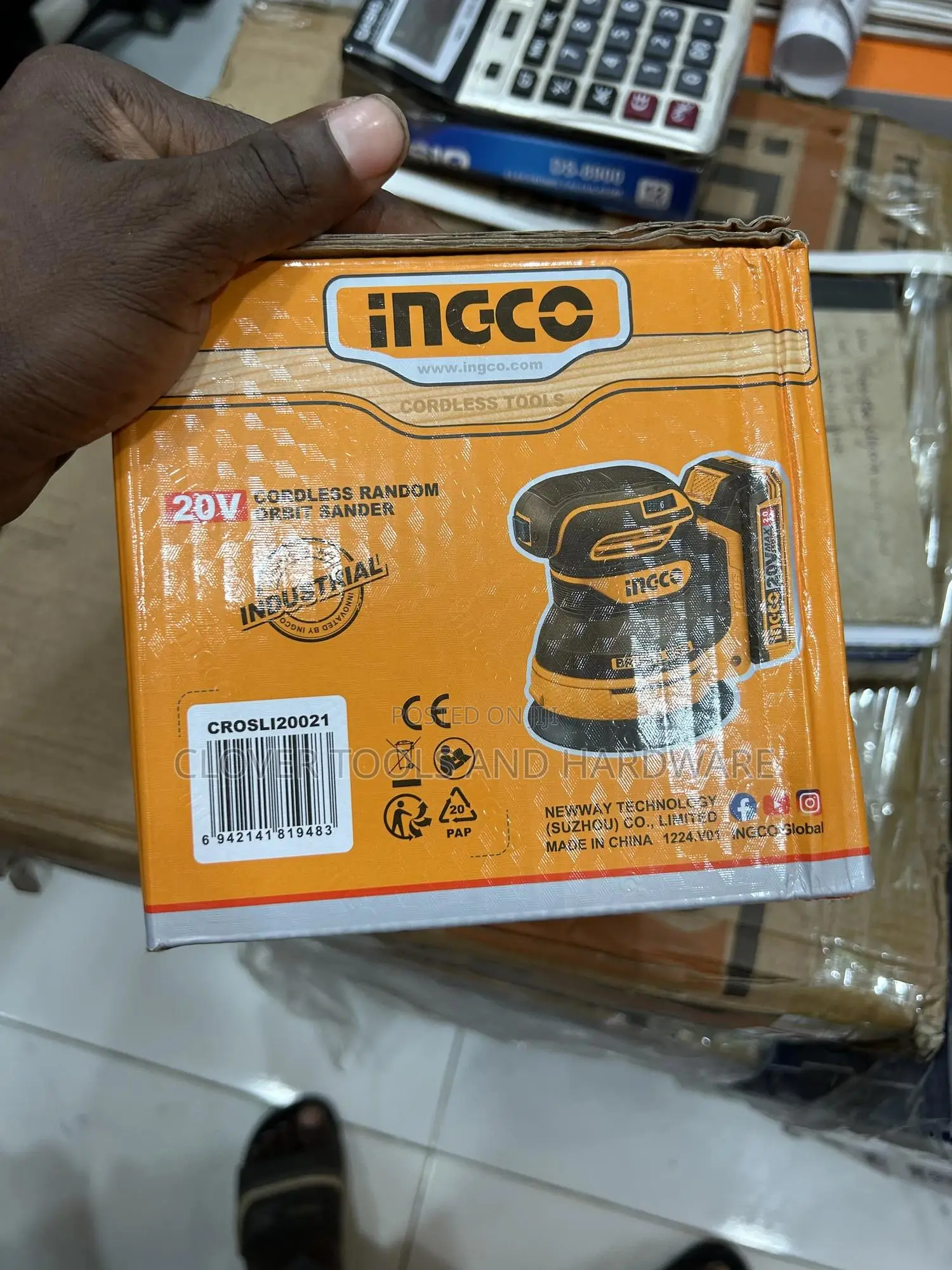 Ingco 20v Cordless Random Orbit Sander, a Tool Crosli20021