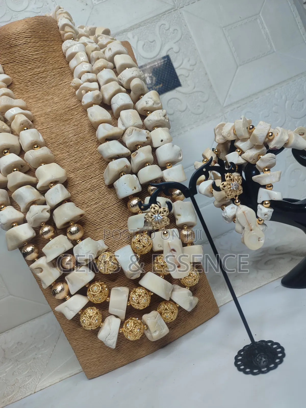Ivory Bamboo Coral Set