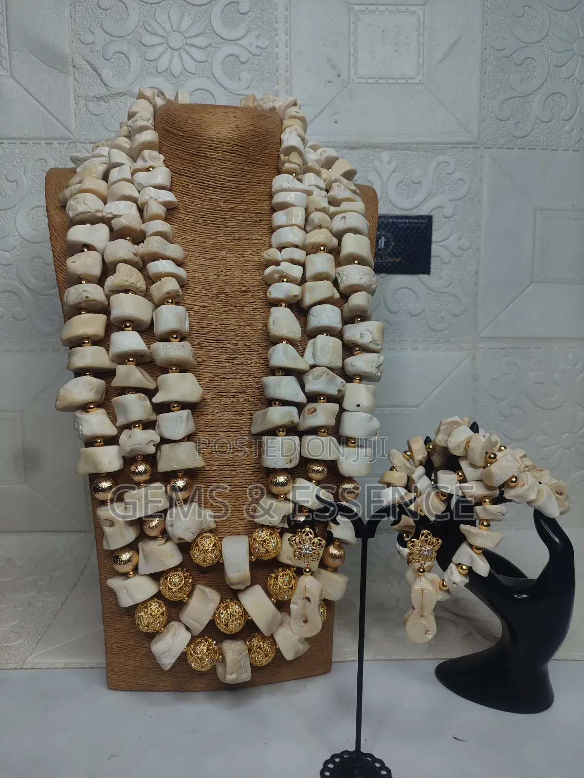 Ivory Bamboo Coral Set