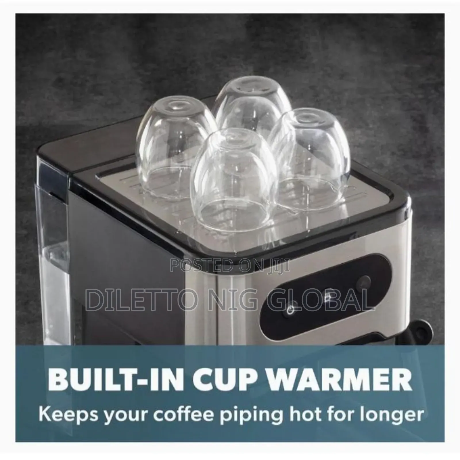 Daewoo 20-Bar Pressure Espresso Coffee Maker With Steam Wand