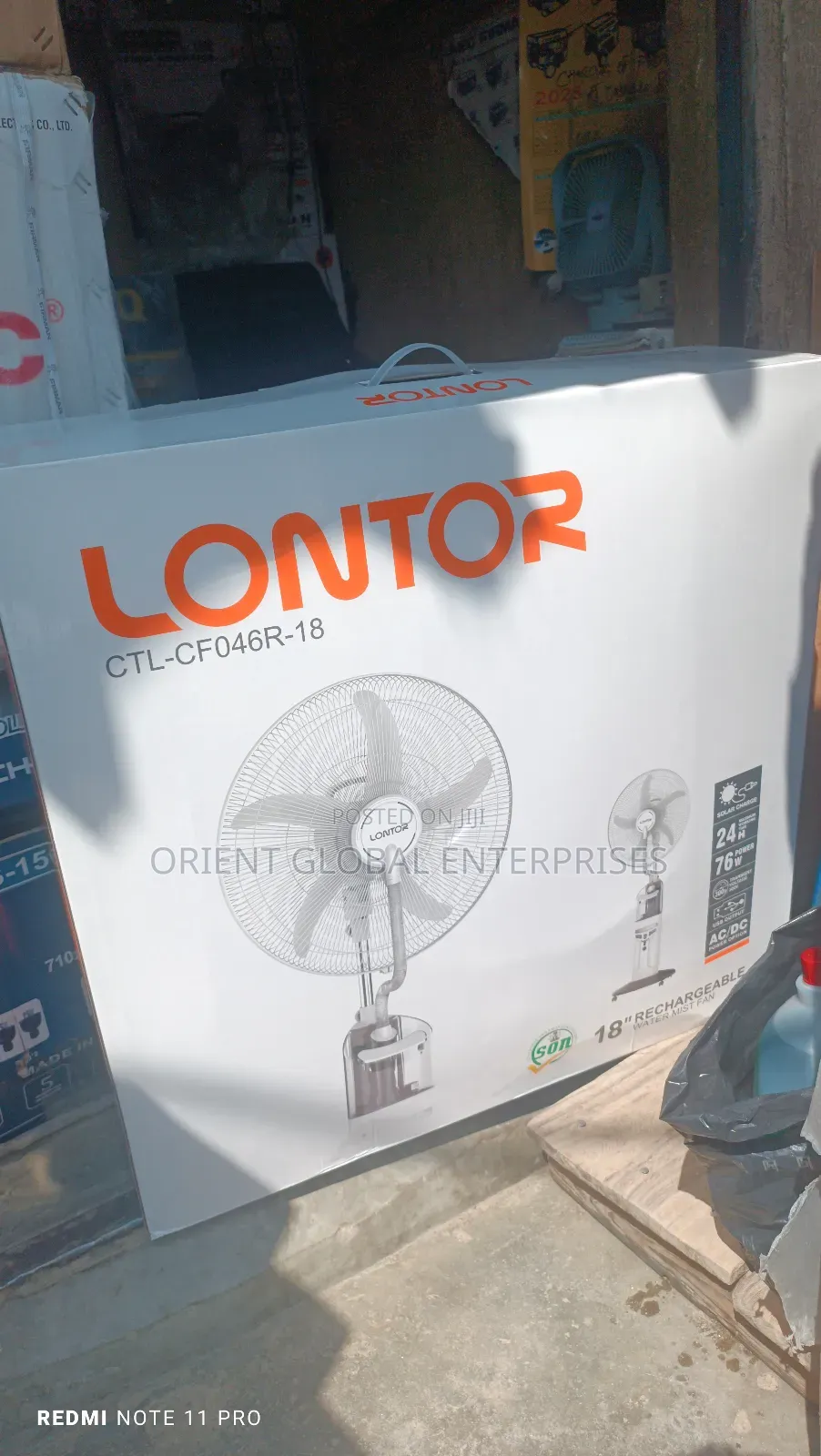 Lontor 18inch Mist Rechargeable Fan