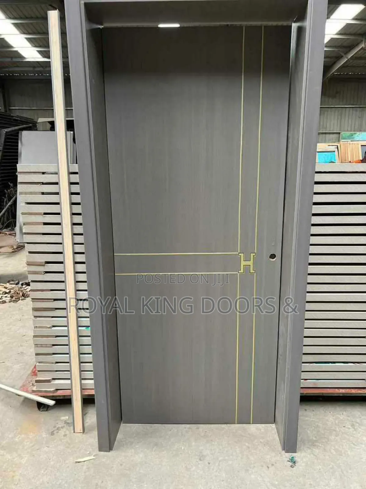 Turkey Wooden Room Doors Grey And Gold