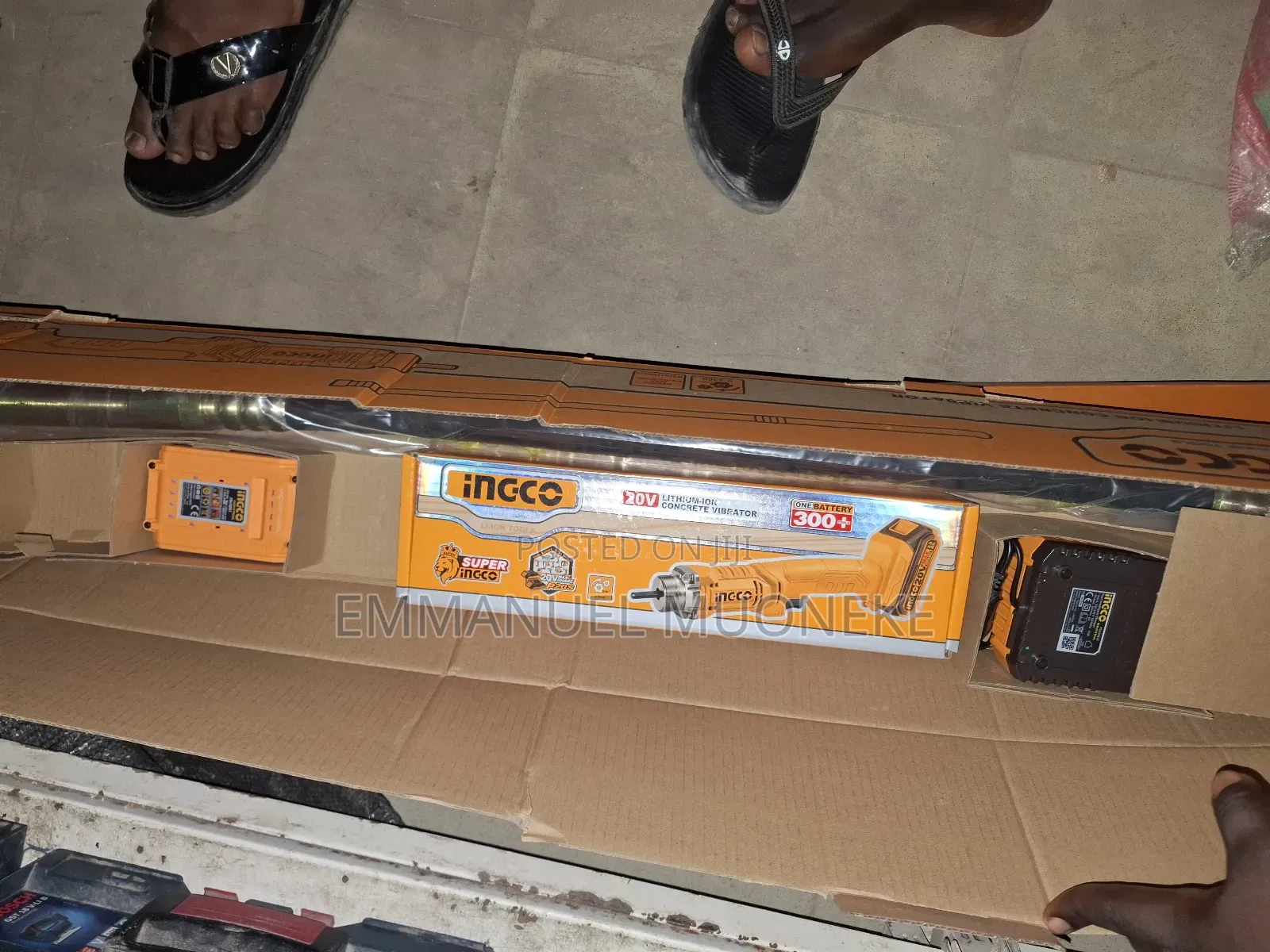 20v Lithium-ion Concrete Vibrator Battery Poker Machine