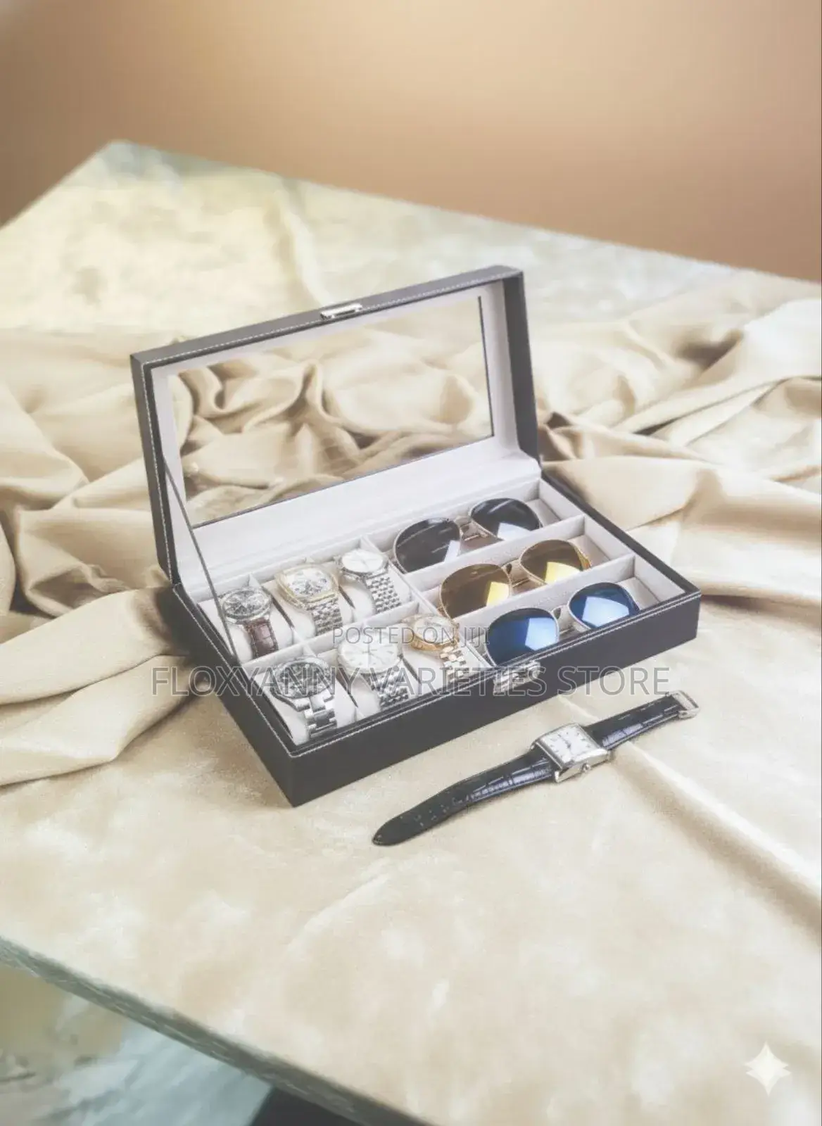 6+3 Watch and Eyeglass Organizer