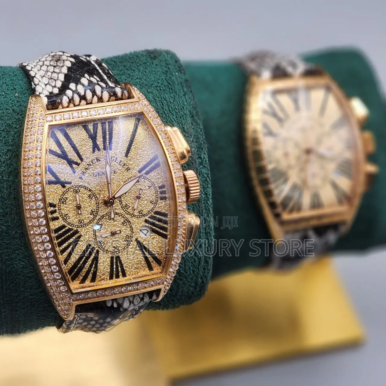Franck Muller Quality Mengenuine Leather Strap Wristwatch