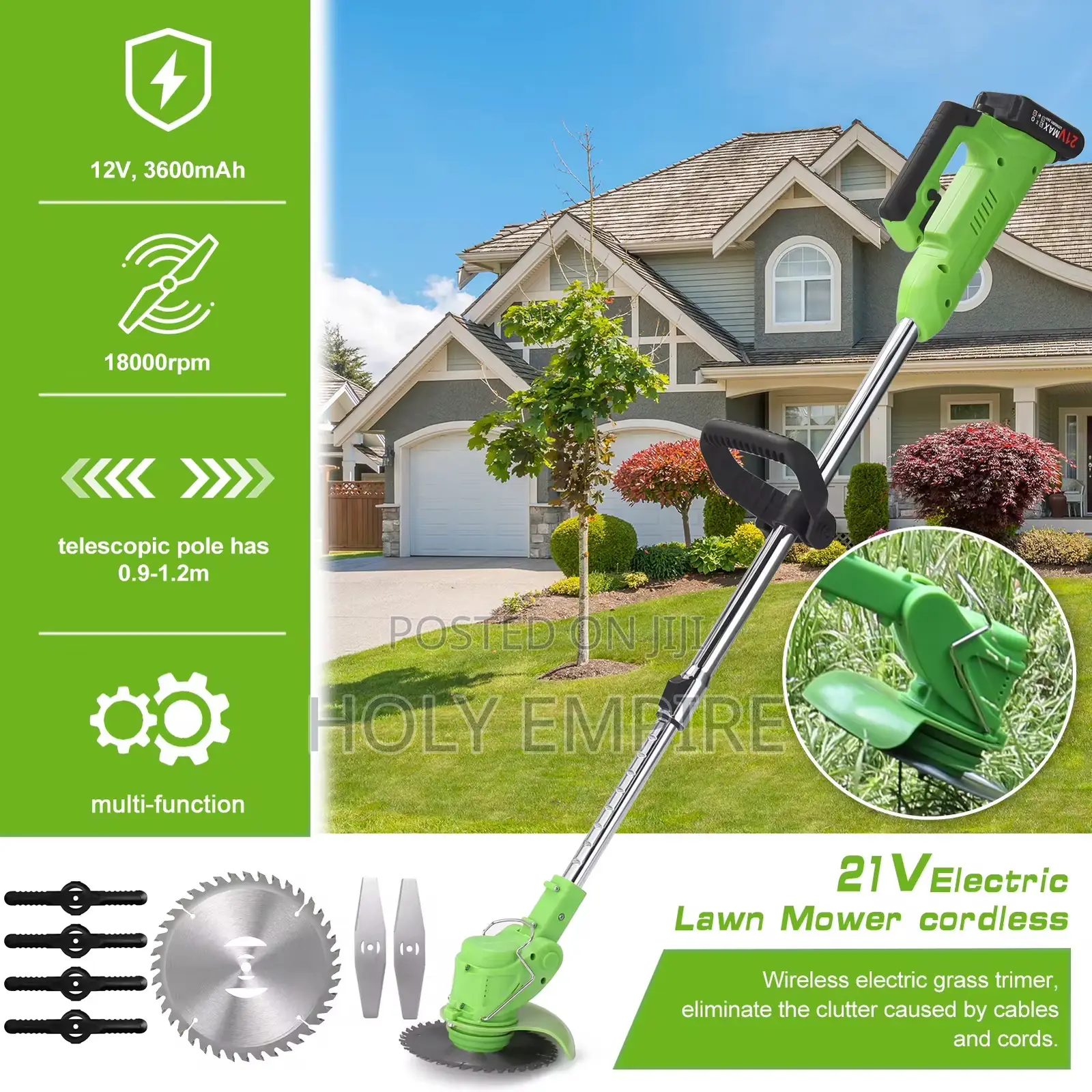 Rechargeable Grass Cutter Is Designed to Remove the Toughest Grass