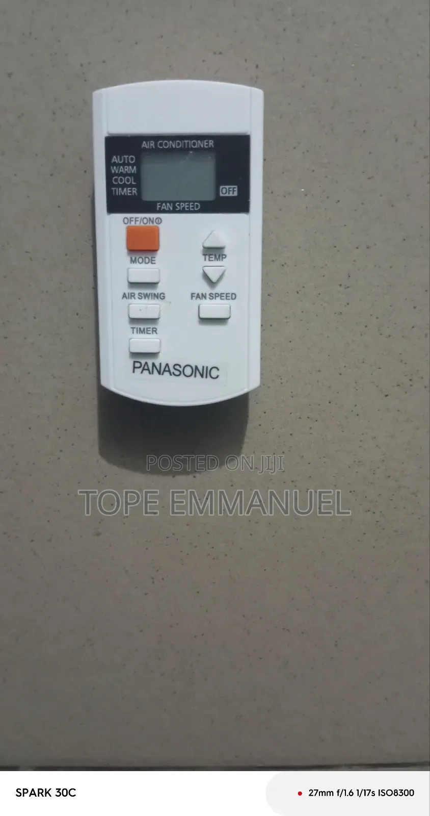 Panasonic Ac Remote Control