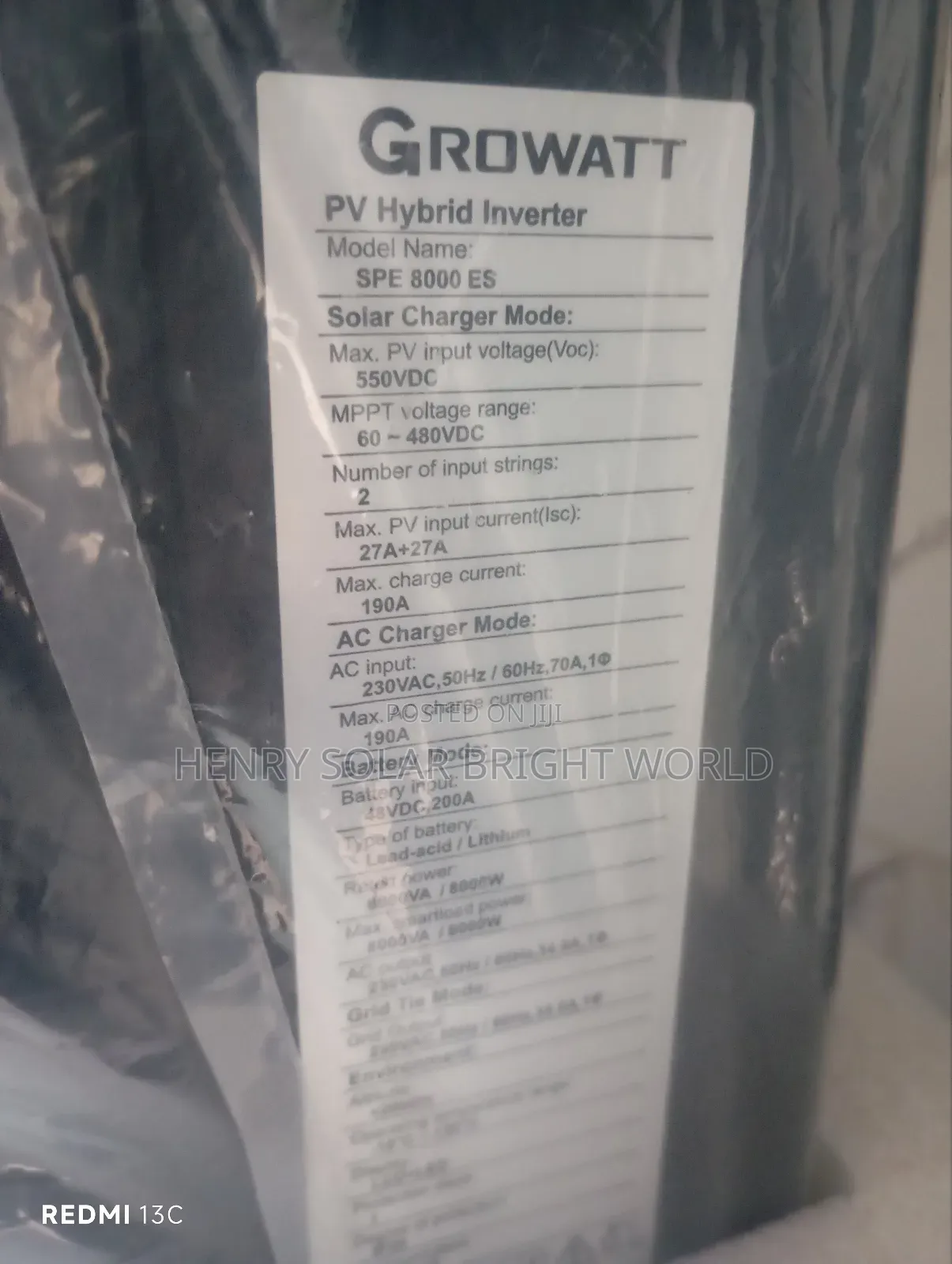 Growatts 8kva 48v Hibrid Inverter